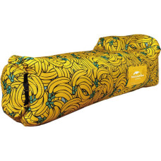 Ламзак-надувной диван Naturehike NH20FCD06, желтый с принтом.