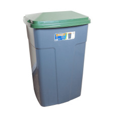 Бак сміттєвий 90л зелено-сірий