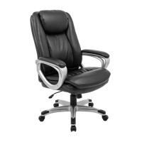 Кресло Элит О Пластик Вещь M-1 (Tilt) Кожа Сплит Черная