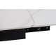 Керамический стол TML-817-1 белый мрамор + черный