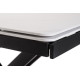 Керамічний стіл TML-817-1 білий мармур + чорний