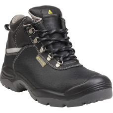 Ботинки кожаные защитные sault2 s3 delta plus, черного цвета, размер 39