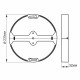 Рамка накладного монтажу безрамкового світильника круглого videx (vl-dlfr-33sf)