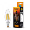 Led лампа videx filament c37f 6w e14 4100k