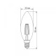 Led лампа titanum filament c37 4w e14 4100k
