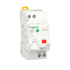 Диференціальний автоматичний вимикач resi9 schneider electric 10 а, 10 мa, 1p+n, 6ка, крива с, тип а