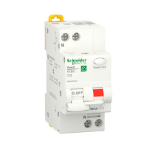 Диференціальний автоматичний вимикач resi9 schneider electric 32 а, 30 мa, 1p+n, 6ка, крива с, тип ас