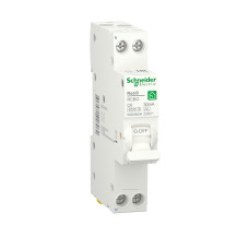 Компактний Диференціальний автоматичний вимикач resi9 schneider electric 10 а, 30 мa, 1p+n, 6ка, крива с, тип а