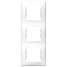 Рамка 3-постова вертикальна біла