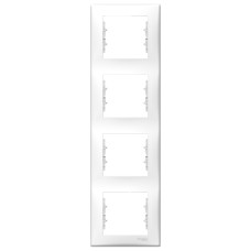Рамка 4-постова вертикальна біла