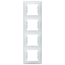 Рамка 4-постовая вертикальная серый