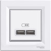 USB розетка 2,1a біла asfora
