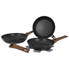 Набор сковородок Gimex Frying Pan Set 3 предмета Black (6979264)