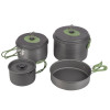 Набір посуду Bo-Camp Explorer 4 Pieces Hard Anodized Grey/Green (2200244)