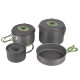 Набор посуды Bo-Camp Explorer 4 Pieces Hard Anodized Grey/Green (2200244)