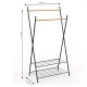 Стійка для одягу Casa Si Garment Rack Bamboo Black (CS92309W04)