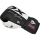 Боксерские перчатки RDX F4 Boxing Sparring Gloves Hook&Loop WHITE/BLACK 14 унций (капа в комплекте)