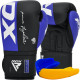 Боксерские перчатки RDX F4 Boxing Sparring Gloves Hook&Loop BLUE/BLACK 14 унций (капа в комплекте)