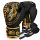 Боксерські рукавиці Phantom Muay Thai Black Gold 14 унцій (Бинти 4м. в подарунок)