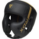 Боксерський шолом RDX F6 KARA Matte Golden M (капа у комплекті)