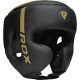 Боксерський шолом RDX F6 KARA Matte Golden M (капа у комплекті)