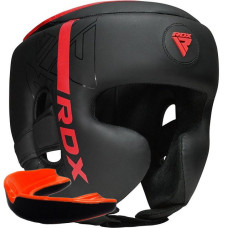 Боксерский шлем RDX F6 KARA Matte Red M (капа в комплекте)