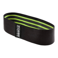 Тканева гумка для фітнесу та спорту Power System PS-4092 Booty Band LVL 2 Black/Green (d_80 см. 12-16кг.)