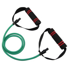 Трубчастий еспандер для фітнесу з ручками U-POWEX Latex resistance tube 20LB Green (9 кг.)