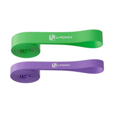 Резинові петлі для тренувань U-POWEX UP_1072 Power Band набір 2шт. Purple/Green (16-57kg)