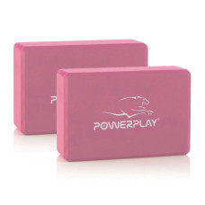 Блоки для йоги 2 шт. (пара) PowerPlay 4006 Yoga Brick EVA Рожеві