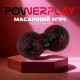 Масажний м'яч подвійний PowerPlay PP-4352 Epp foam peanut ball (d8*16cm.) Чорно/Червоний