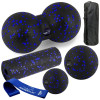 Набор для массажа и йоги PowerPlay PP_4093 EPP (3 мячика+валик массажер 15*5,3см.) Blue+резинка 7,5кг.