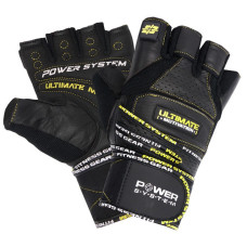 Рукавички для фітнесу Power System PS-2810 Ultimate Motivation Black/Yellow Line M