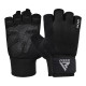 Перчатки для фитнеса RDX W1 Half Black Plus M