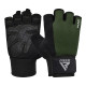 Рукавички для фітнесу RDX W1 Half Army Green Plus XL