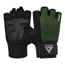 Рукавички для фітнесу RDX W1 Half Army Green Plus S