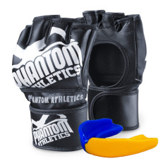 Перчатки для ММА Phantom Blackout Black S/M (капа в подарок)