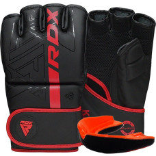 Рукавиці для ММА RDX F6 KARA Matte Red M (капа у комплекті)