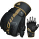 Перчатки ММА RDX F6 KARA Matte Golden L (капа в комплекте)