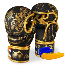 Рукавиці для ММА Phantom Muay Thai Black Gold L/XL (капа в подарунок)