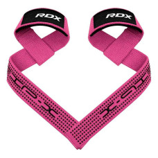 Лямки для тяги RDX S4 Gym Cotton Gel Straps Pink Plus