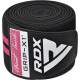 Бинти на коліна RDX GYM KNEE WRAP R11 BLACK/PINK