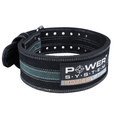 Пояс для пауерліфтингу Power System PS-3800 PowerLifting шкіряний Black/Grey Line XL