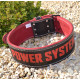 Пояс для важкої атлетики Power System PS-3830 Beast шкіряний Black/Red L