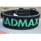 Пояс для важкої атлетики MadMax MFB-301 Suede Single Prong шкіряний Black/Green M