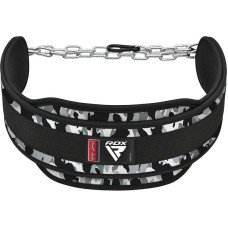 Пояс для обтяжень з ланцюгом RDX T7 Pro Dipping Belt 2 Layer неопреновий Camo Grey