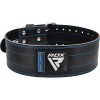 Пояс для пауэрлифтинга RDX кожаный RD1 Blue M