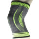 Компресійний наколінник MadMax MFA-284 3D Compressive knee support Dark grey/Neon green (1шт.) L