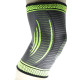 Компресійний наколінник MadMax MFA-284 3D Compressive knee support Dark grey/Neon green (1шт.) L