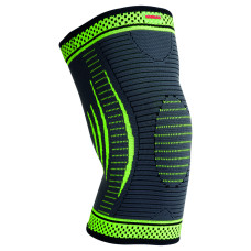 Компресійний наколінник MadMax MFA-284 3D Compressive knee support Dark grey/Neon green S